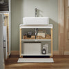 SoBuy Tvättställsunderskåp Badrumsskåp Badrumsmöbler BZR125-W
