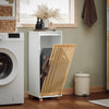SoBuy Badrumsskåp med tvättkorg Tvättskåp BZR126-W