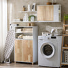 SoBuy Badrumsskåp med tvättkorg Skänk Badrumsmöbler BZR143-WN