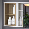 SoBuy Väggskåp Överskåp Spegelskåp Badrumsskåp BZR149-W