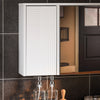 SoBuy Väggskåp Överskåp Spegelskåp Badrumsskåp BZR153-W
