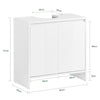SoBuy Tvättställsunderskåp Badrumsmöbler med 2 dörrar BZR157-W