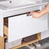 SoBuy Tvättställsunderskåp Badrumsskåp Underskåp under handfat BZR178-WN