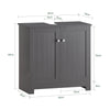 SoBuy Tvättställsunderskåp med 2 dörrar, Badrumsskåp, BZR18-DG