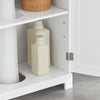 SoBuy BZR18-II-W Tvättställsskåp med 2 Hyllor och 2 Dörrar – För Badrum, Vit, 60x30x60cm