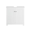 SoBuy, Tvättställsunderskåp, Badrumsmöbler, med 2 dörrar, Vit, BZR18-W