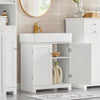 SoBuy, Tvättställsunderskåp, Badrumsmöbler, med 2 dörrar, Vit, BZR18-W