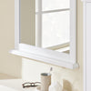 SoBuy BZR212-W Badrumsspegel, väggskåp, spegelskåp, badrum, vit – väggspegel med hylla av E1 MDF och glas, badrumsskåp, hängande för badrum, 60 x 6 x 53,5 cm