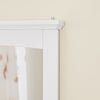SoBuy BZR212-W Badrumsspegel, väggskåp, spegelskåp, badrum, vit – väggspegel med hylla av E1 MDF och glas, badrumsskåp, hängande för badrum, 60 x 6 x 53,5 cm