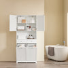 SoBuy BZR215-W Badrumsskåp, smalt högskåp med 2 tvättkorgar och 2 lådor 78 x 38 x 181 cm med öppen hylla, badrumsmöbler av MDF/PB för små badrum och familjer