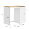 SoBuy BZR223-WN Tvättmaskinskåp med tvättkorg, 100 x 60 x 95 cm, för tvättstuga badrum | Tvättmaskinshylla överbyggnad med utdragbar klädställ, torkskåp, vit och naturlig