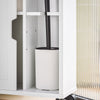 SoBuy Små badrumsskåp med hjul Toalettrullehållare golvstående BZR31-W