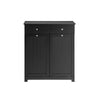 SoBuy BZR33-II-SCH Szafka Łazienkowa z Koszami na Pranie – Szafka z 2 Szufladami i 2 Wyjmowanymi Koszami, Szafka na Ręczniki w drewnie, Svart 78 x 38 x 90 cm