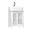 SoBuy BZR35-W Kompakt Under-Vaskskåp för Badrum – Med 2 Dörrar, Hylla och Ventilerad Design, Vit 50x60x33 cm