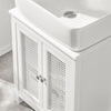 SoBuy BZR35-W Kompakt Under-Vaskskåp för Badrum – Med 2 Dörrar, Hylla och Ventilerad Design, Vit 50x60x33 cm