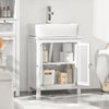 SoBuy BZR35-W Kompakt Under-Vaskskåp för Badrum – Med 2 Dörrar, Hylla och Ventilerad Design, Vit 50x60x33 cm