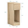 SoBuy FBT111-Nx2 Smal Sängbord – Set om 2, Med Låda och Hylla, Perfekt för Små Utrymmen, Naturlig Färg, L 20 x B 35 x H 60 cm