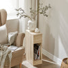SoBuy FBT111-Nx2 Smal Sängbord – Set om 2, Med Låda och Hylla, Perfekt för Små Utrymmen, Naturlig Färg, L 20 x B 35 x H 60 cm