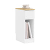 SoBuy FBT111-W Smal och Elegant Sängbord med Låda och Hylla – Nattbord, Sängbord och Sidobord – Förvaring för Sovrum eller Vardagsrum, Vit, L20 x B35 x H60 cm