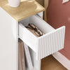 SoBuy FBT111-W Smal och Elegant Sängbord med Låda och Hylla – Nattbord, Sängbord och Sidobord – Förvaring för Sovrum eller Vardagsrum, Vit, L20 x B35 x H60 cm