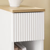 SoBuy FBT111-W Smal och Elegant Sängbord med Låda och Hylla – Nattbord, Sängbord och Sidobord – Förvaring för Sovrum eller Vardagsrum, Vit, L20 x B35 x H60 cm