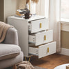 SoBuy Nattduksbord med 3 lådor Soffbord Sidobord Sängbord FBT115-L-W