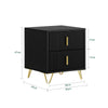 SoBuy Nattduksbord med 2 lådor Soffbord Sidobord Sängbord FBT115-SCH