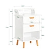 SoBuy Nattduksbord med 2 lådor Soffbord Sidobord Sängbord FBT125-W