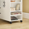 SoBuy Skrivarstativ med Hjul Rullbord Förvaringsbord Sidobord FBT129-W