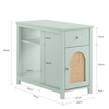 SoBuy Sängbord med låda och två förvaring hyllor grön FBT159-GR