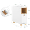 SoBuy Sidobord Förvaringsbord Soffbord Cafébord FBT161-WN