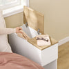 SoBuy FBT162-WN Sängbord med 3 fack för resårsäng soffbord, sidobord, smalt telefonbord, nattduksbord, vit BH ca 20 x 60 x 65 cm