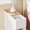 SoBuy FBT162-WN Sängbord med 3 fack för resårsäng soffbord, sidobord, smalt telefonbord, nattduksbord, vit BH ca 20 x 60 x 65 cm