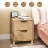 SoBuy FBT166-N Nattskåp – Nattskåp med 2 lådor, sidobord för sovrummet, modernt förvaringsskåp sängbord efterrätter, natur B 40 x D 42 x H 47 cm