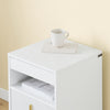 SoBuy FBT168-W Sängbord, nattduksbord med 3 lådor och förvaringsfack, modernt sidobord för sovrum och vardagsrum, vitt B 40 x D 40 x H63 cm