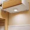 SoBuy FBT174-E-WN Vägghängd Nattduksbord med Rörelsesensor-Lampa, Trådlöst Nattduksbord med Svävande Design och Låda för Sovrum, Vardagsrum eller Hall, 40x29,8x15,6 cm, Vit Natur