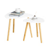 SoBuy FBT74-W Satsbord 2-delar – Modernt Vardagsrumsbord, Stort 55 cm & Litet 40 cm, Vitt