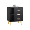 SoBuy Nattduksbord med 3 lådor Soffbord Sidobord Sängbord FBT95-SCH