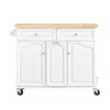 SoBuy Köksöar med 2 lådor serveringsvagnar, Skåp,med 3 dörrar, FKW100-WN