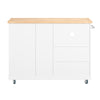SoBuy köksö på hjul Förvaringsmöbel skåp matsal och Kök FKW105-WN