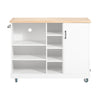 SoBuy köksö på hjul Förvaringsmöbel skåp matsal och Kök FKW105-WN