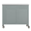 SoBuy Köksö på hjul, Köksskåp med 2 hyllor och 2 lådor, FKW108-HG