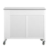 SoBuy Köksö på hjul, Köksskåp med 2 hyllor och 2 lådor, FKW108-W