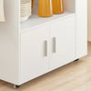 SoBuy FKW113-WN Kökshylla på Hjul – Multifunktionell Förvaringsmöbel för Kök, Buffé, Arbetsyta och Förvaring, Vit, 75x46x83 cm