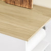 SoBuy FKW133-WN Köksö med Arbetsyta – Rullbar Köksvagn & Serveringsvagn med Låda, Fristående Köksö på Hjul för Kök, Matsal & Utomhus, Vit 99x40x85 cm