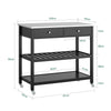 SoBuy köksö på hjul Sideboard Arbetsbord matsal och Kök FKW47-SCH