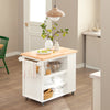 SoBuy FKW97-WN Serveringsvagn med hjul – Kökshylla med arbetsyta 108x60x90 cm – Förvaring, köksö, multifunktionell låg möbel för inomhus och utomhusbruk
