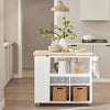 SoBuy FKW97-WN Serveringsvagn med hjul – Kökshylla med arbetsyta 108x60x90 cm – Förvaring, köksö, multifunktionell låg möbel för inomhus och utomhusbruk