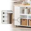 SoBuy FKW97-WN Serveringsvagn med hjul – Kökshylla med arbetsyta 108x60x90 cm – Förvaring, köksö, multifunktionell låg möbel för inomhus och utomhusbruk