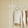 SoBuy FRG109-II-W – Teleskopisk Klädstång, Stabil Öppen Garderob med Justerbara Hängstänger, Vit